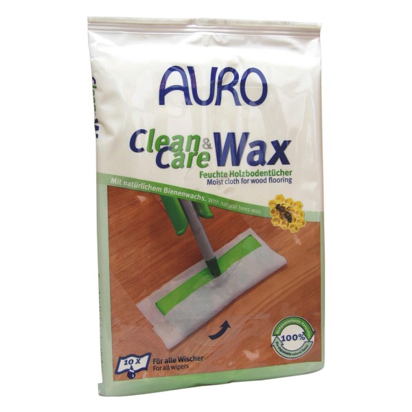 Clean & Care Wax, Feuchte Holzbodentücher, 10 Stk.