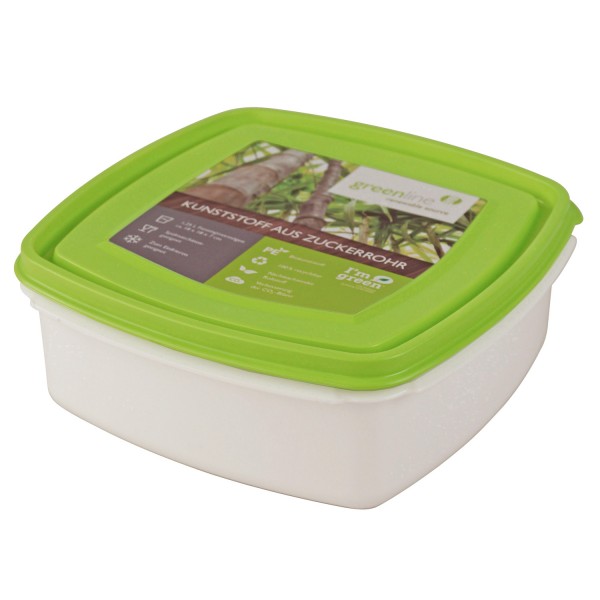 Frischhaltedose greenline Quadrat, 1,25 Liter