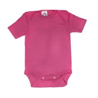 Baby-Body Kurzarm Wolle/Seide pink Baby-Body Kurzarm Wolle/Seide pink