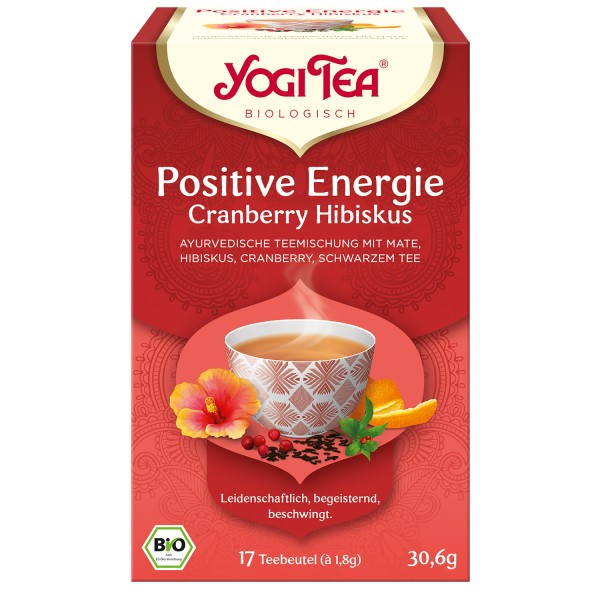 Yogi Tee Positive Energie Cranberry Hibiskus, 30,6 g