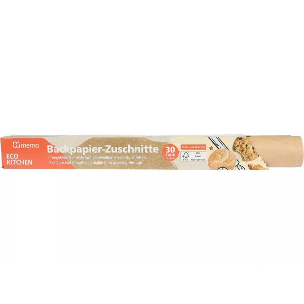 Memo Backpapier Zuschnitte, 30 Bögen