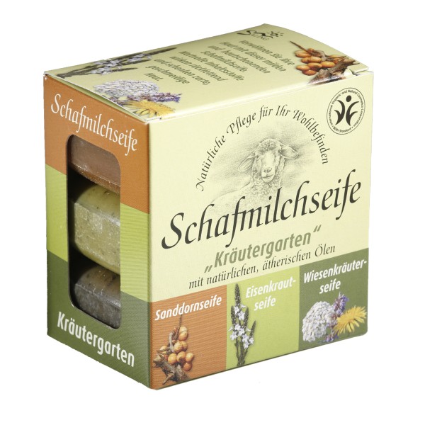 Schafmilchseife Kräutergarten, 3x 100 g