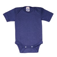 Baby-Body Kurzarm Wolle/Seide marine Baby-Body Kurzarm Wolle/Seide marine