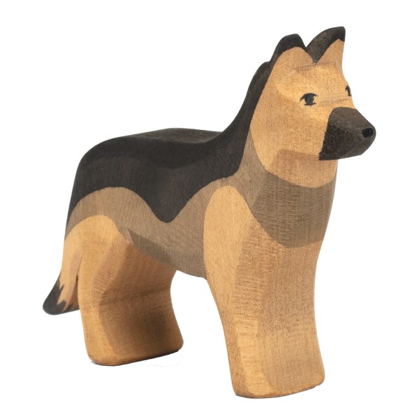 Holzfigur Schäferhund, stehend