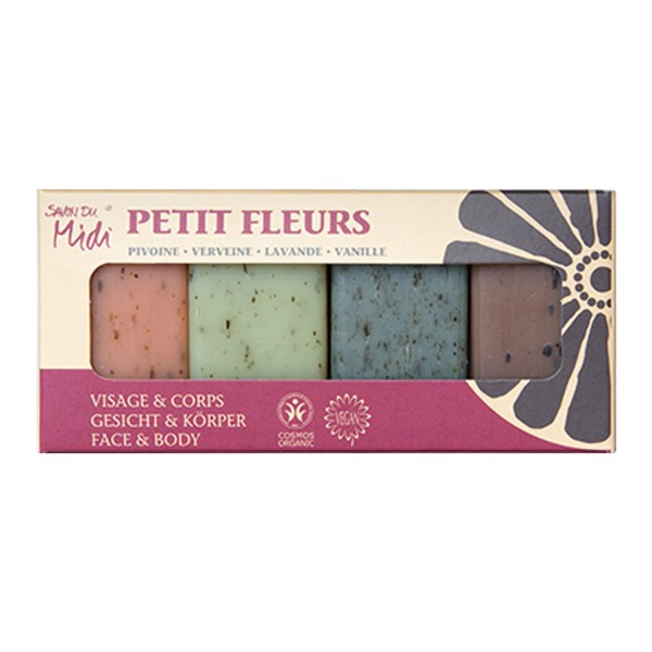 Savon du Midi Bio Blüten - Gästeseifen PETIT FLEURS 4x20g